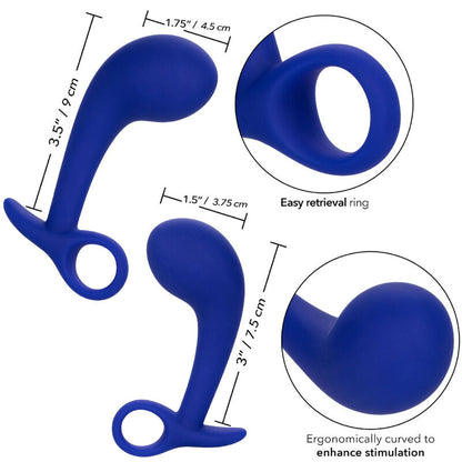 CALEXOTICS - ADMIRAL SET 2 PLUG ANALI BLU - CALEXOTICS | Lingerie Harness Boutique