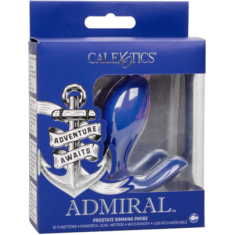 CALEXOTICS - ADMIRAL STIMOLATORE E VIBRATORE RIMMING DELLA PROSTATA BLU - CALEXOTICS | Lingerie Harness Boutique