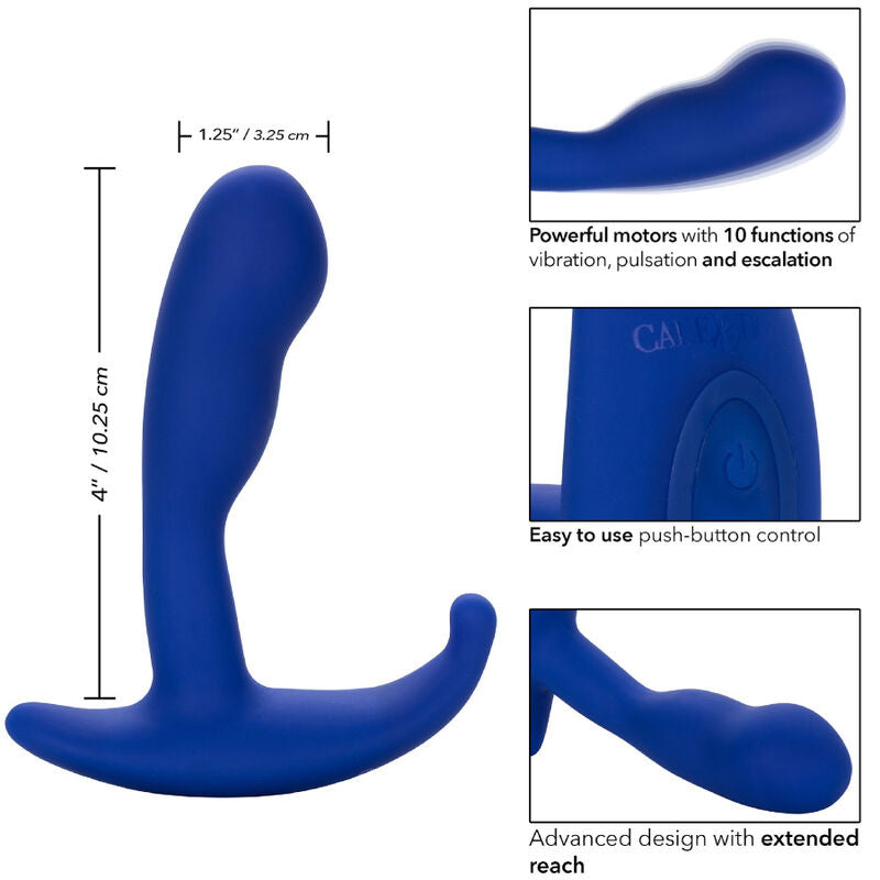 CALEXOTICS - ADMIRAL CURVED ANAL STIMULATOR AND BLUE VIBRATOR