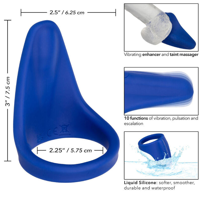 CALEXOTICS - ADMIRAL MASSAGGIATORE PERINEO BLU - CALEXOTICS | Lingerie Harness Boutique