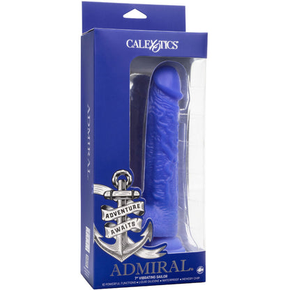 CALEXOTICS - ADMIRAL VIBRATOR REALISTIC DILDO SAILOR BLUE