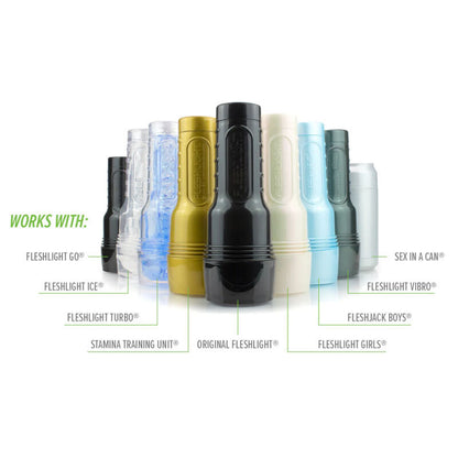 FLESHLIGHT - TURBO THRUST BLUE ICE + LANCIO UNIVERSALE + LUBRIFICANTE DI QUALITÀ AQUA 50 ML - FLESHLIGHT | Lingerie Harness Boutique