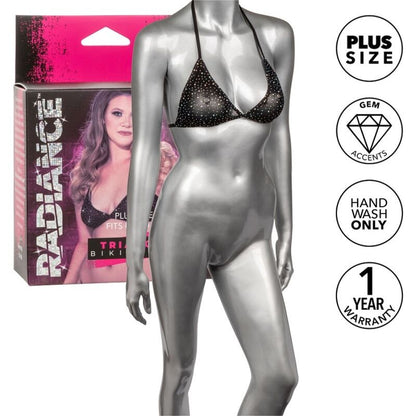 CALEXOTICS - RADIANCE TOP BIKINI A TRIANGOLO RHINE TAGLIA PLUS - CALEXOTICS | Lingerie Harness Boutique