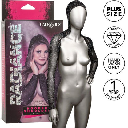 CALEXOTICS - RADIANCE COPRISPALLA CON CAPPUCCIO RHINE PLUS TAGLIA - CALEXOTICS | Lingerie Harness Boutique