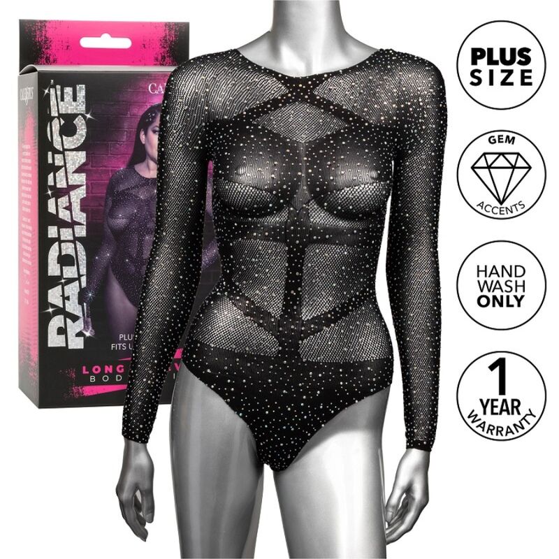 CALEXOTICS - RADIANCE BODY MANICA LUNGA RHINE TAGLIA PLUS - CALEXOTICS | Lingerie Harness Boutique