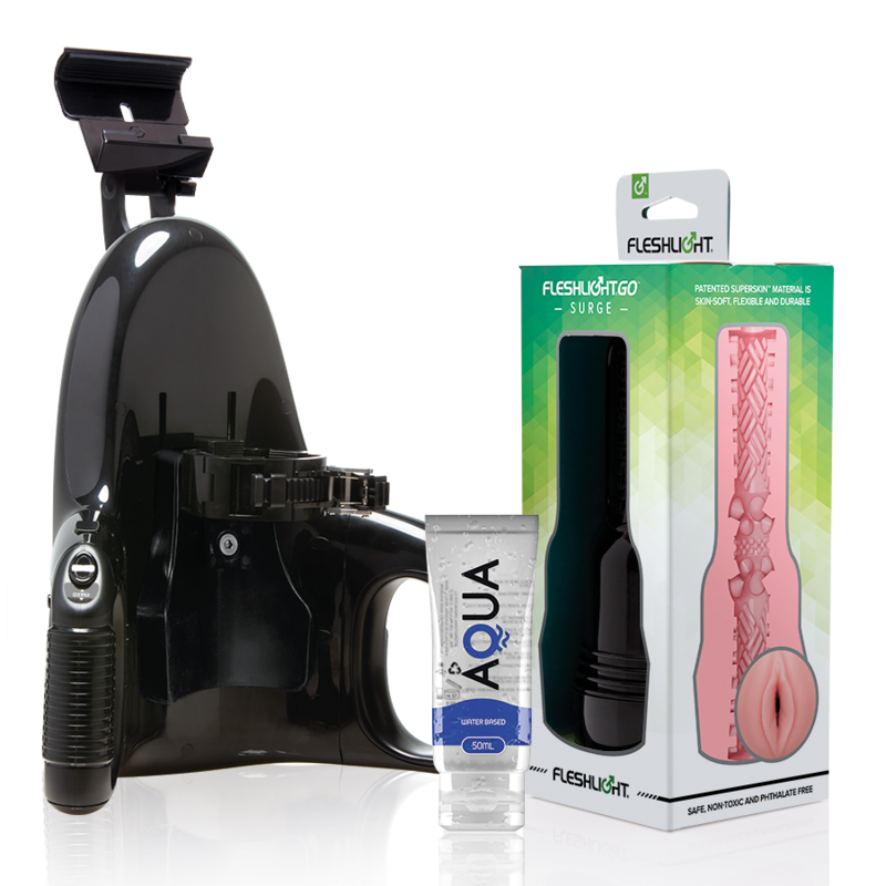 FLESHLIGHT - GO PINK LADY SURGE VAGINA + LANCIO UNIVERSALE + LUBRIFICANTE DI QUALITÀ AQUA 50 ML - FLESHLIGHT ORIGIN | Lingerie Harness Boutique
