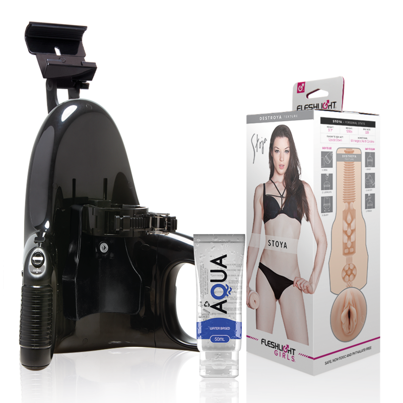 FLESHLIGHT - VAGINA STOYA DESTROYA + LANCIO UNIVERSALE + LUBRIFICANTE AQUA QUALITÀ 50 ML - FLESHLIGHT GIRLS | Lingerie Harness Boutique