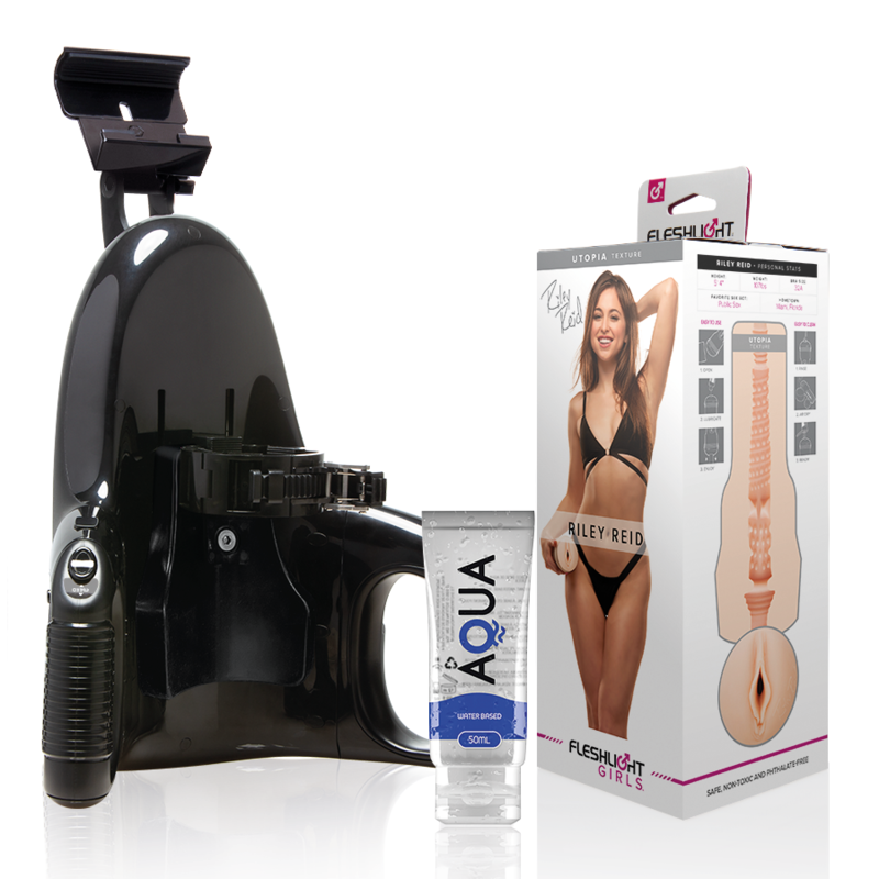 FLESHLIGHT - VAGINA RILEY REID UTOPIA + LANCIO UNIVERSALE + LUBRIFICANTE AQUA QUALITÀ 50 ML - FLESHLIGHT GIRLS | Lingerie Harness Boutique
