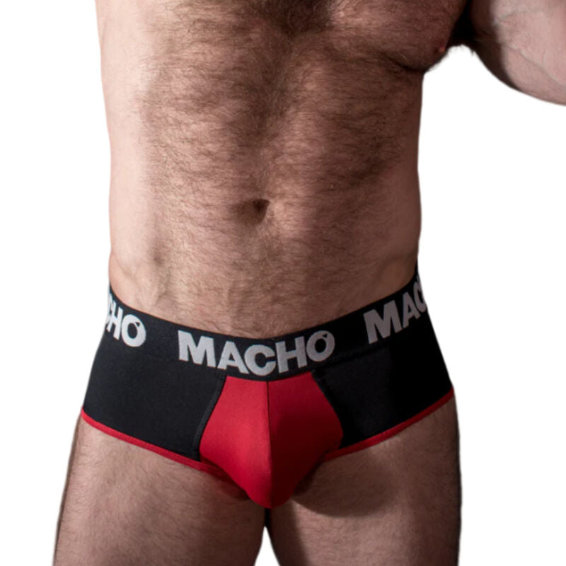 MACHO - MS26N SLIP NERO/ROSSO XL - MACHO UNDERWEAR | Lingerie Harness Boutique