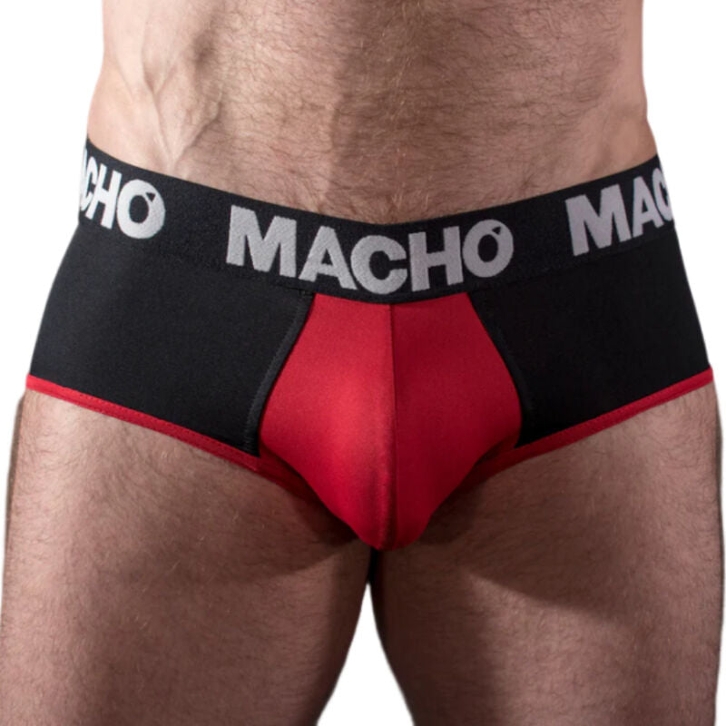 MACHO - MS26N SLIP NERO/ROSSO XL - MACHO UNDERWEAR | Lingerie Harness Boutique