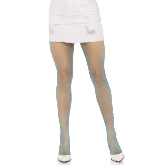 LEG AVENUE - COLLANT A RETE IN LYCRA BLU - LEG AVENUE HOSIERY | Lingerie Harness Boutique