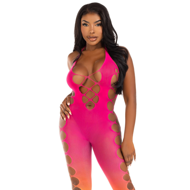 LEG AVENUE - BODYSTOCKING ALLA CAVIGLIA SUNSET - LEG AVENUE BODYSTOCKINGS | Lingerie Harness Boutique