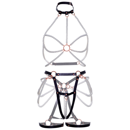 LEG AVENUE - REGGISENO CON IMBRAGATURA E GIACCA PERLA L - LEG AVENUE KINK | Lingerie Harness Boutique