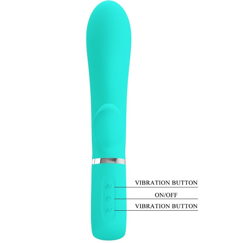 PRETTY LOVE - VIBRATORE MULTIFUNZIONE G-SPOT THOMAS VERDE ACQUA - PRETTY LOVE FLIRTATION | Lingerie Harness Boutique