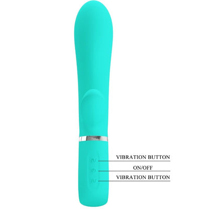 PRETTY LOVE - VIBRATORE MULTIFUNZIONE G-SPOT THOMAS VERDE ACQUA - PRETTY LOVE FLIRTATION | Lingerie Harness Boutique