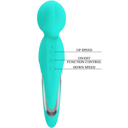 PRETTY LOVE - WALTER VIBRATING WAND AQUA GREEN