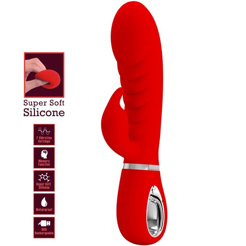 PRETTY LOVE - VIBRATORE MULTIFUNZIONE G-SPOT PRESCOTT ROSSO - PRETTY LOVE FLIRTATION | Lingerie Harness Boutique