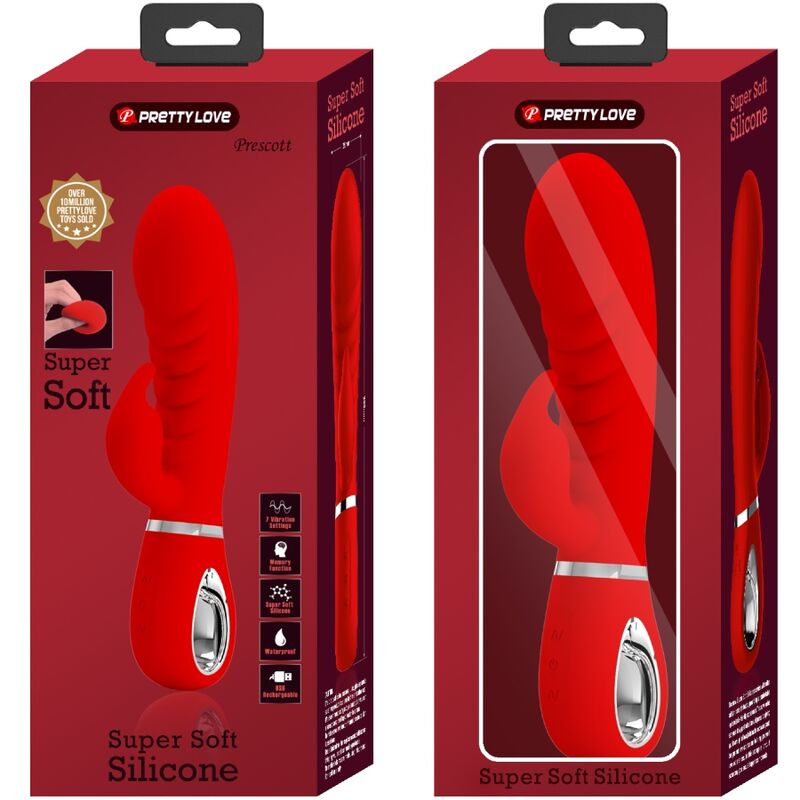 PRETTY LOVE - VIBRATORE MULTIFUNZIONE G-SPOT PRESCOTT ROSSO - PRETTY LOVE FLIRTATION | Lingerie Harness Boutique