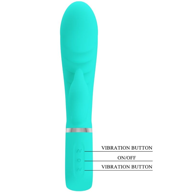 PRETTY LOVE - VIBRATORE MULTIFUNZIONE G-SPOT PRESCOTT VERDE ACQUA