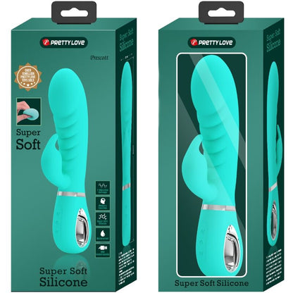 PRETTY LOVE - VIBRATORE MULTIFUNZIONE G-SPOT PRESCOTT VERDE ACQUA - PRETTY LOVE FLIRTATION | Lingerie Harness Boutique
