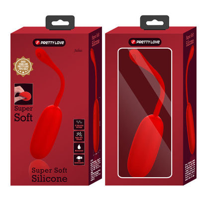 PRETTY LOVE - JULIUS WATERPROOF-RECHARGEABLE VIBRATING EGG RED