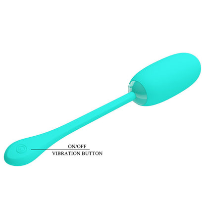 PRETTY LOVE - JULIUS WATERPROOF-RECHARGEABLE VIBRATING EGG AQUA GREEN