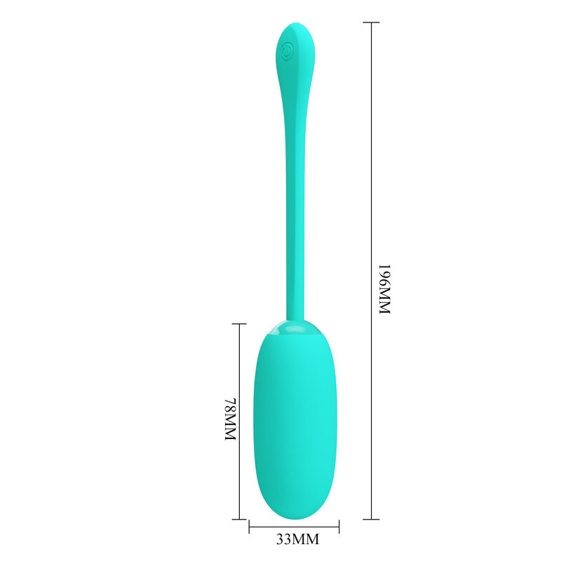 PRETTY LOVE - JULIUS WATERPROOF-RECHARGEABLE VIBRATING EGG AQUA GREEN