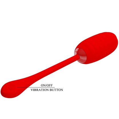 PRETTY LOVE - KIRK RED RECHARGEABLE VIBRATING EGG