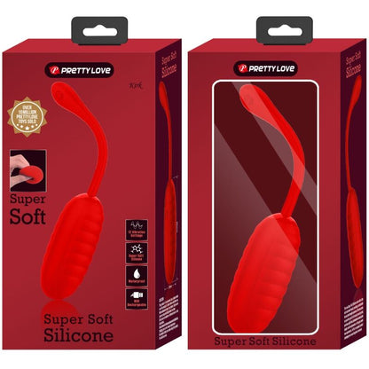 PRETTY LOVE - KIRK RED RECHARGEABLE VIBRATING EGG