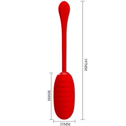 PRETTY LOVE - KIRK RED RECHARGEABLE VIBRATING EGG