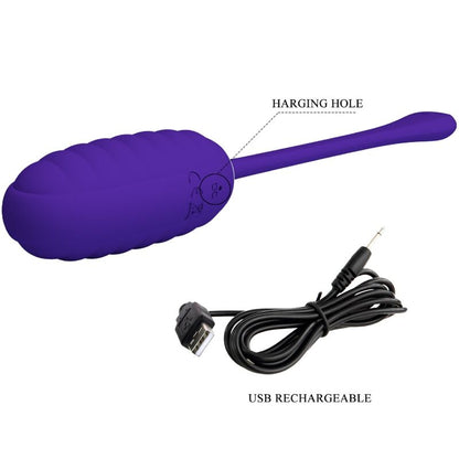 PRETTY LOVE - UOVO VIBRANTE RICARICABILE KIRK VIOLA - PRETTY LOVE SMART | Lingerie Harness Boutique