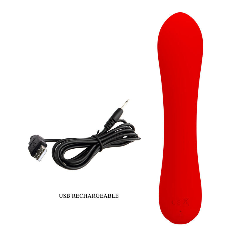PRETTY LOVE - VIBRATORE RICARICABILE PRESCOTT ROSSO - PRETTY LOVE SMART | Lingerie Harness Boutique