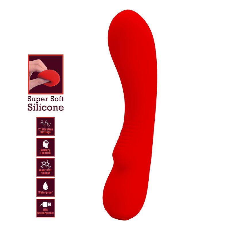 PRETTY LOVE - PRESCOTT RED RECHARGEABLE VIBRATOR