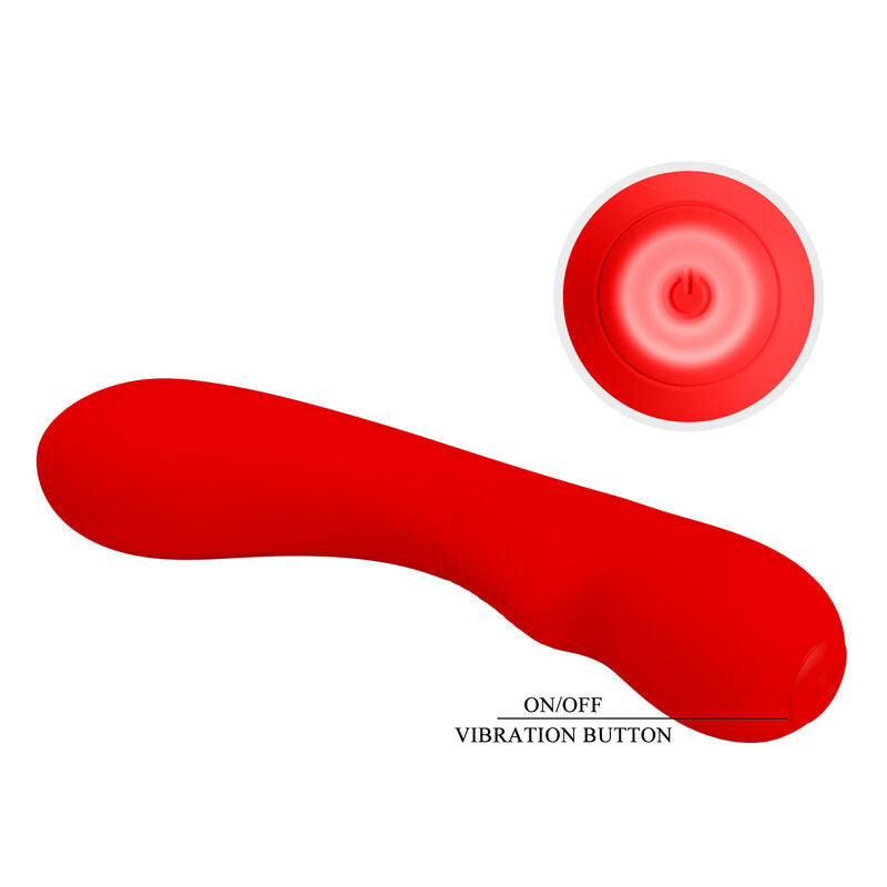 PRETTY LOVE - VIBRATORE RICARICABILE PRESCOTT ROSSO - PRETTY LOVE SMART | Lingerie Harness Boutique