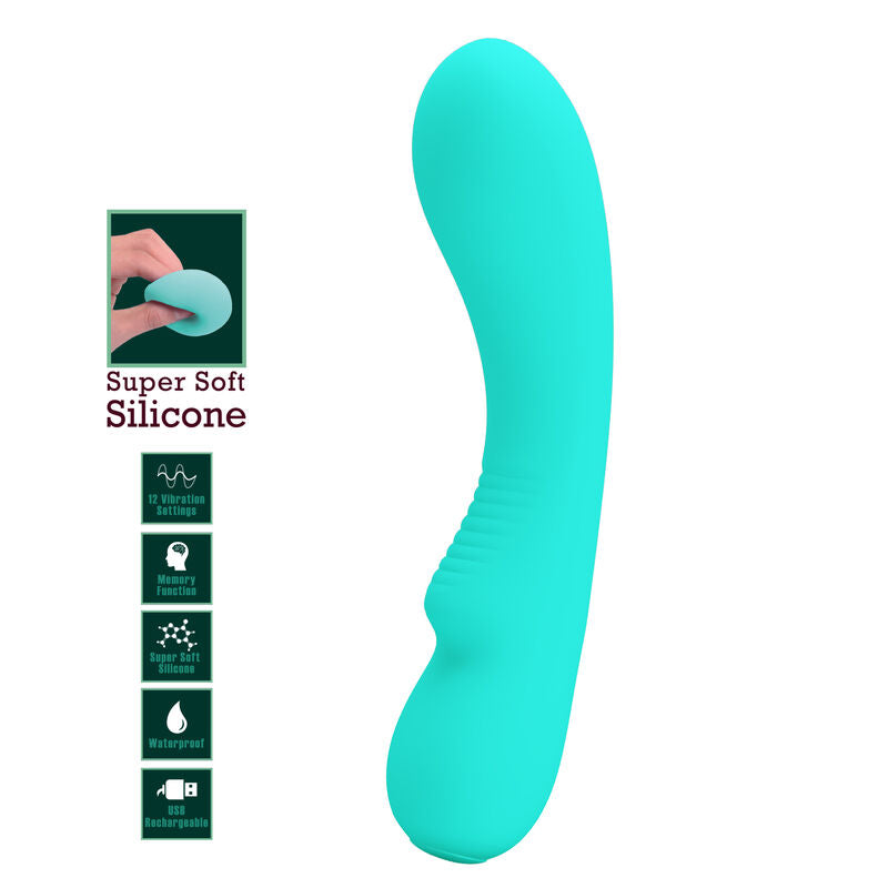 PRETTY LOVE - VIBRATORE RICARICABILE PRESCOTT VERDE ACQUA - PRETTY LOVE SMART | Lingerie Harness Boutique