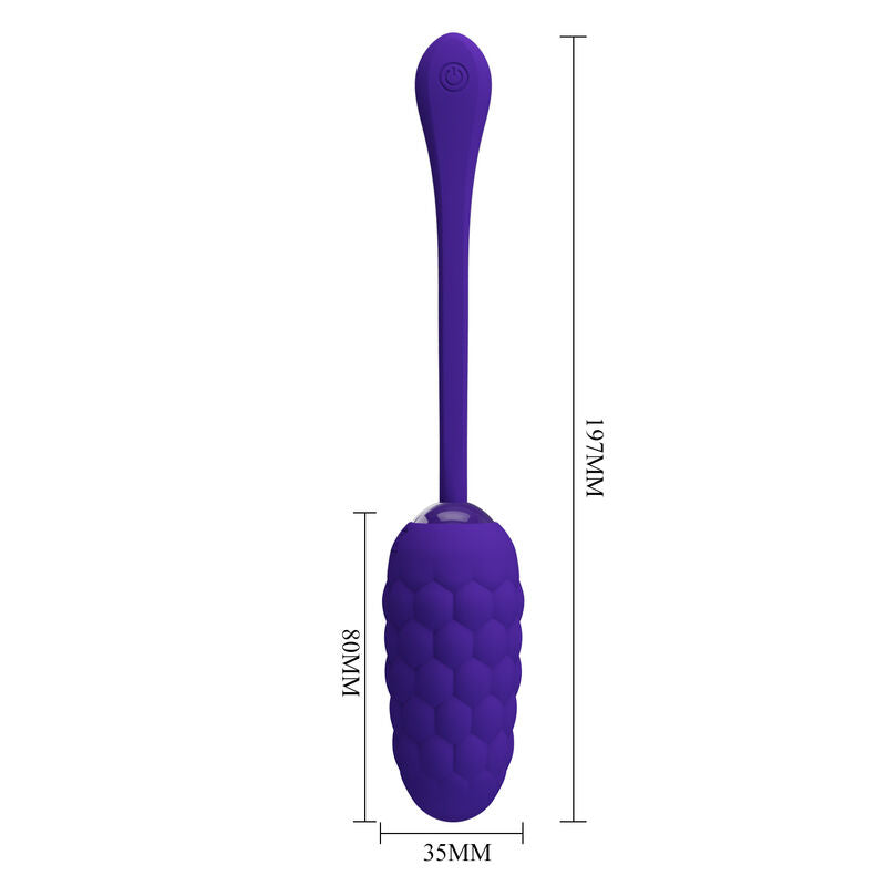 PRETTY LOVE - RECHARGEABLE MARINE TEXTURE VIBRATING EGG PURPLE