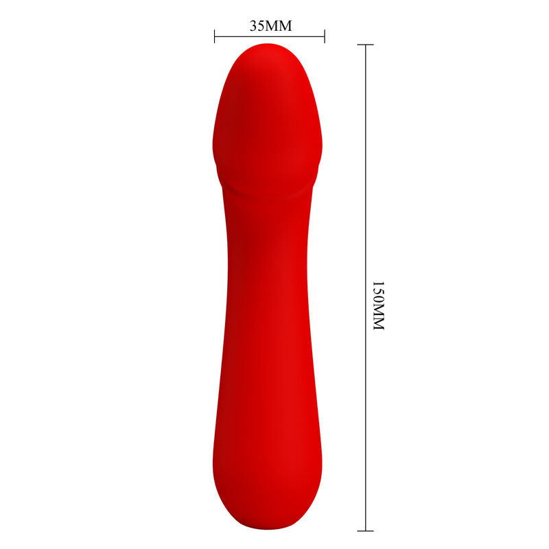 PRETTY LOVE - RECHARGEABLE VIBRATOR CETUS RED