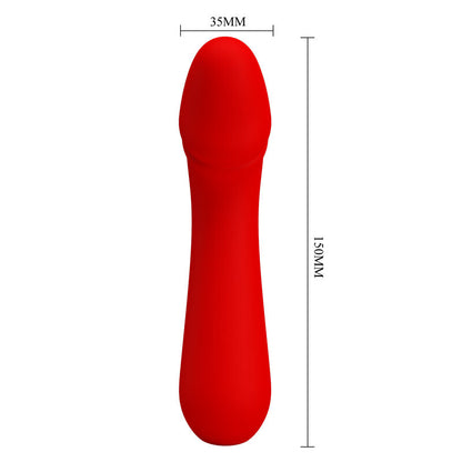 PRETTY LOVE - RECHARGEABLE VIBRATOR CETUS RED