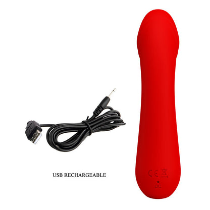 PRETTY LOVE - RECHARGEABLE VIBRATOR CETUS RED