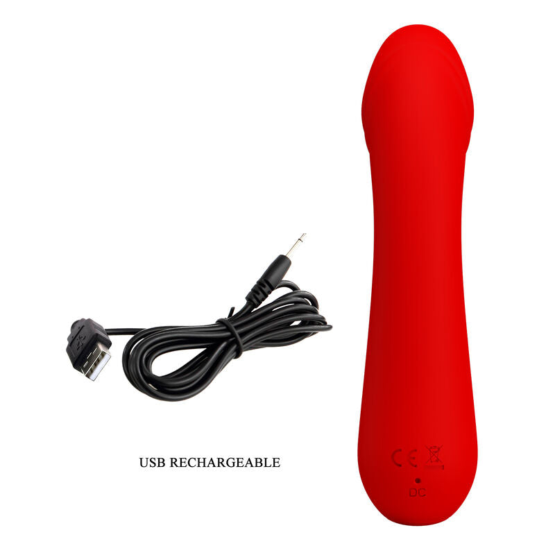 PRETTY LOVE - VIBRATORE RICARICABILE CETUS ROSSO - PRETTY LOVE SMART | Lingerie Harness Boutique