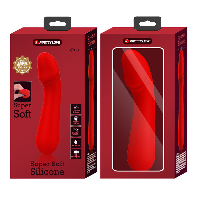 PRETTY LOVE - RECHARGEABLE VIBRATOR CETUS RED