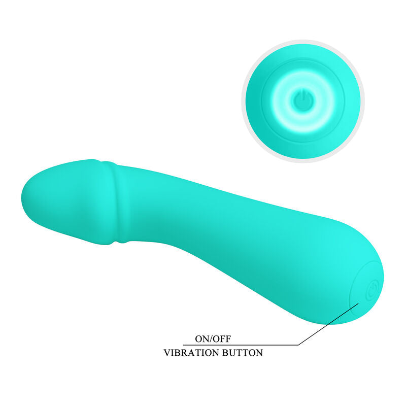 PRETTY LOVE - RECHARGEABLE VIBRATOR CETUS AQUA GREEN