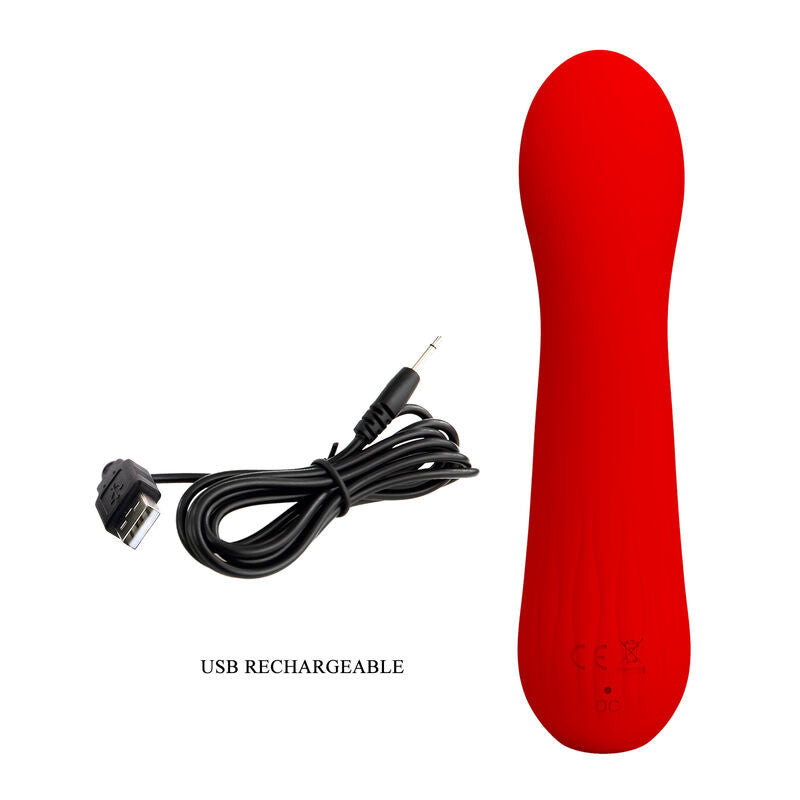 PRETTY LOVE - VIBRATORE RICARICABILE FAUN ROSSO - PRETTY LOVE SMART | Lingerie Harness Boutique