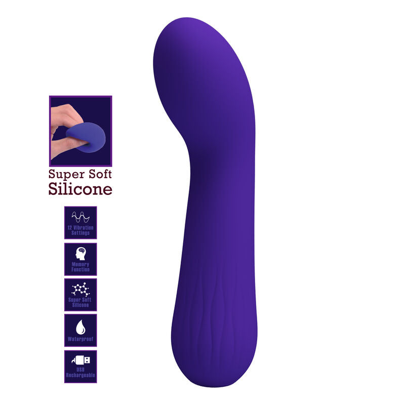 PRETTY LOVE - FAUN PURPLE RECHARGEABLE VIBRATOR