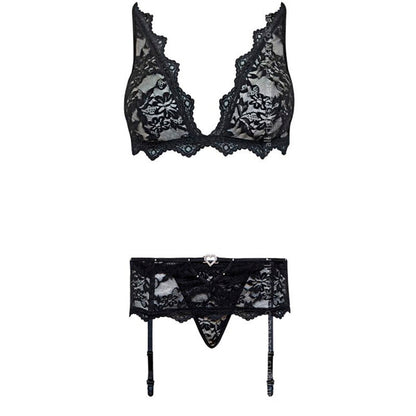 LIVCO CORSETTI FASHION - BELITA LC 90231 REGGISENO + SLIP + REGGISENO NERO L/XL - LIVCO CORSETTI SETS | Lingerie Harness Boutique