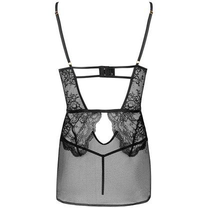 LIVCO CORSETTI FASHION - BARIRIN LC 90633 CAMICIA + PANTY NERO L/XL - LIVCO CORSETTI SETS | Lingerie Harness Boutique