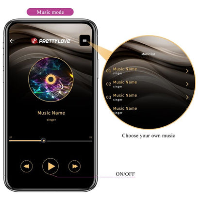 PRETTY LOVE - APP JAYLEEN VIBRATOR TELECOMANDO VIOLA - PRETTY LOVE LED | Lingerie Harness Boutique