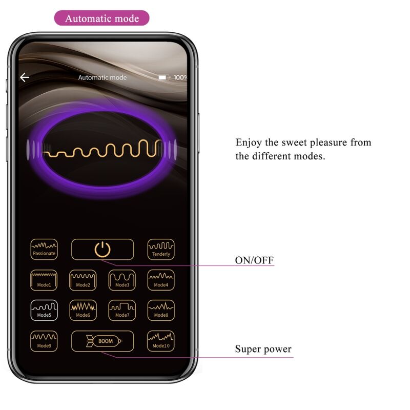 PRETTY LOVE - APP JAYLEEN VIBRATOR TELECOMANDO VIOLA - PRETTY LOVE LED | Lingerie Harness Boutique