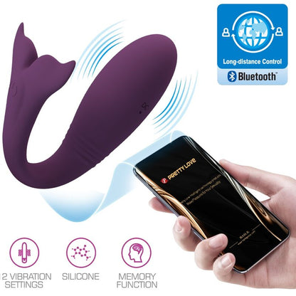 PRETTY LOVE - APP JAYLEEN VIBRATOR TELECOMANDO VIOLA - PRETTY LOVE LED | Lingerie Harness Boutique