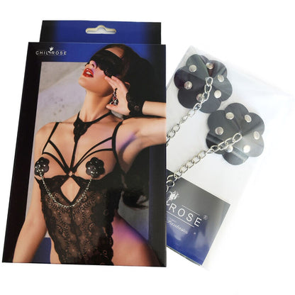 CHILIROSE - CR 4675 COPERCHI PER CAPEZZOLI NERO - CHILIROSE ACCESORIES | Lingerie Harness Boutique